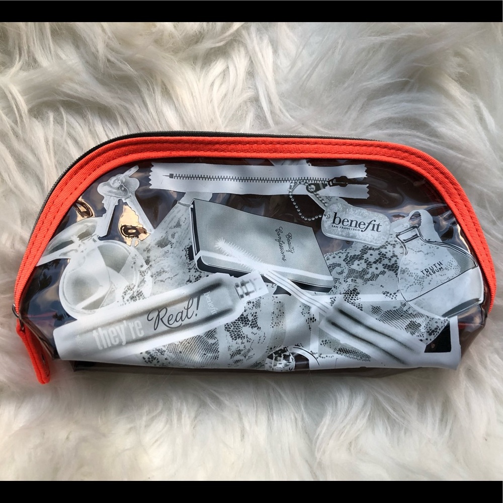 New Benefit Cosmetic Pouch transparent black